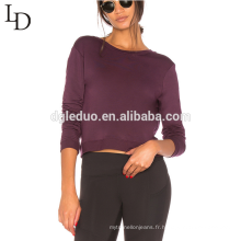 Automne backless manches longues femmes blouse dames pas cher pull à capuche